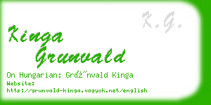 kinga grunvald business card